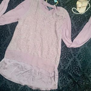 Simply Vera Wang sweater tunic embroidered small